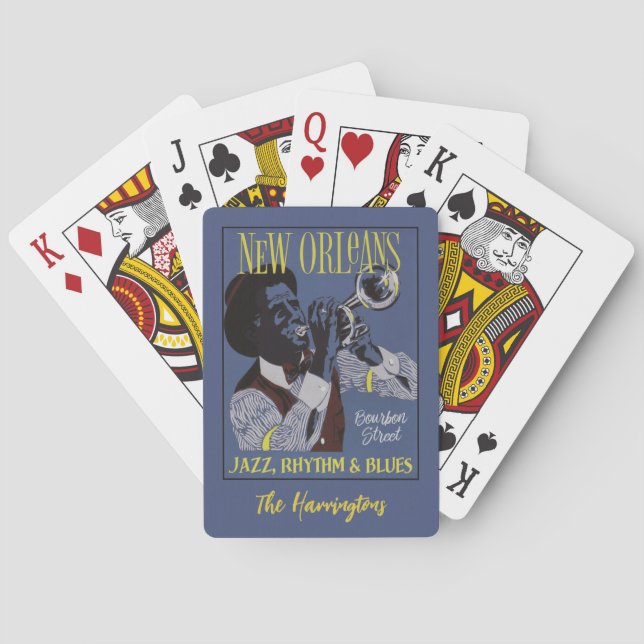 New Orleans Music custom name Poker Cards (Back)