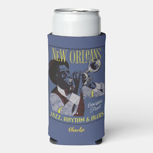 New Orleans Music custom name Seltzer Can Cooler (Seltzer Front)