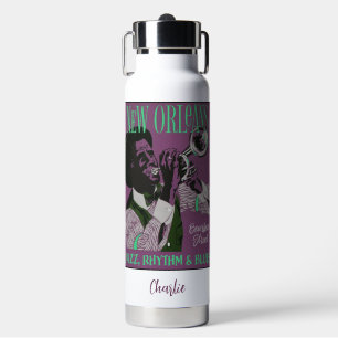 New Orleans Music custom name Water Bottle