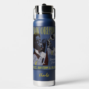New Orleans Music custom name Water Bottle