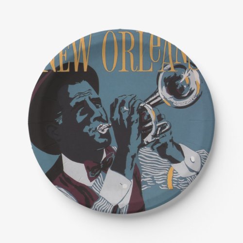 New Orleans Music paper plates