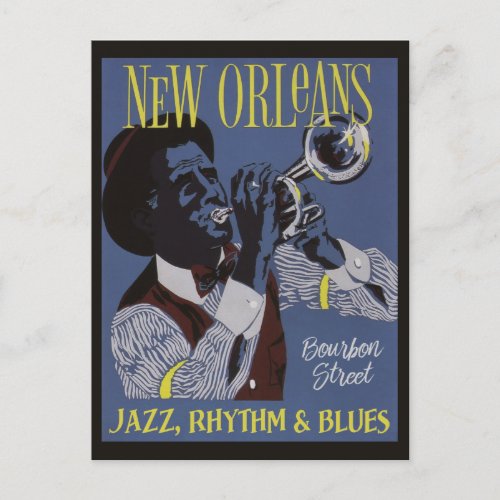 New Orleans Music postcard