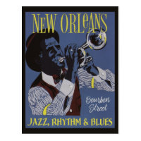 New Orleans Music postcard