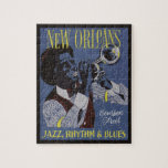 New Orleans Music puzzle<br><div class="desc">Made of a vintage travel poster. See my store for more items with this image.</div>