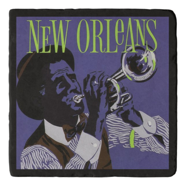 New Orleans Music stone trivet (Front)