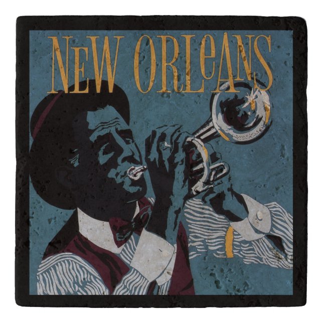New Orleans Music stone trivet (Front)