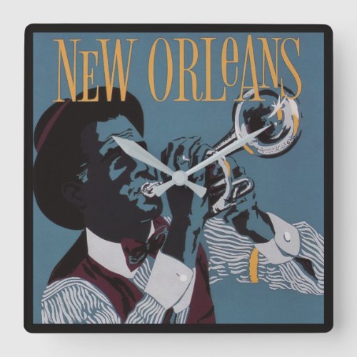 New Orleans Music wall clock