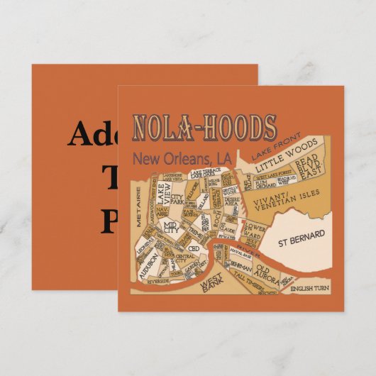 New Orleans Neighborhoods Map, NOLA_HOODS (Front/Back)