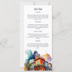New Orleans NOLA Bourbon Street Menu Cards