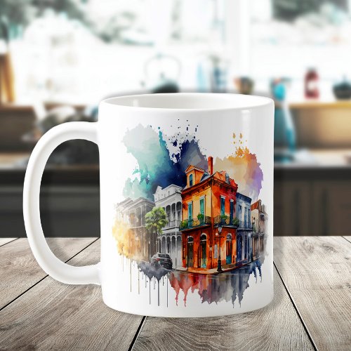 New Orleans Nola Louisiana _ Watercolor Coffee Mug