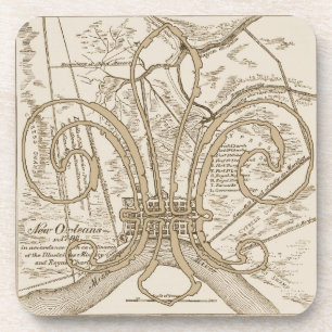 New Orleans Old Map Coasters