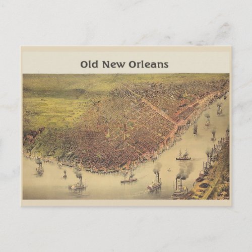 New Orleans Old Time River Front Postcard