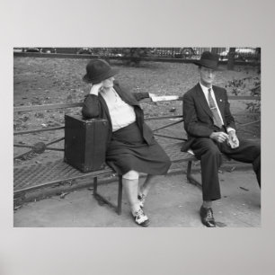 New Orleans Park Bench, 1930s Poster