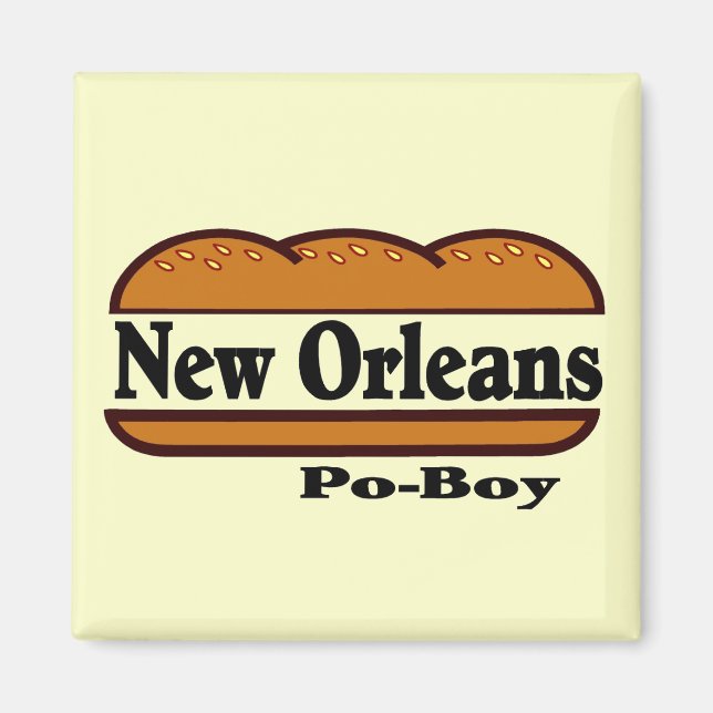 New Orleans Po Boy Magnet (Front)