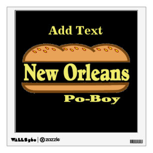 New Orleans Po Boy Sandwich Print Wall Decal