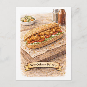 New Orleans Po'Boy (American Food Series) Postcard