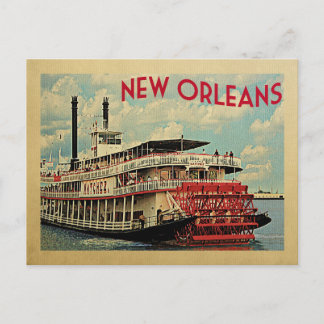 New Orleans Postcard Louisiana River Boat Vintage