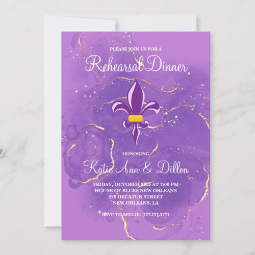 New Orleans Rehearsal Dinner Invitation 