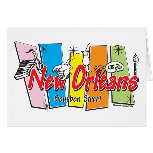 New-Orleans-Retro Cards (Front Horizontal)