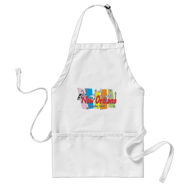 New Orleans Retro Look Adult Apron (Front)