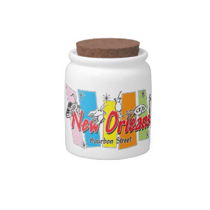 New Orleans Retro Look Candy Jar