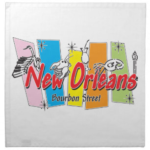 New Orleans Retro Look Napkin
