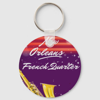 New Orleans Saxophone travel poster. Keychain