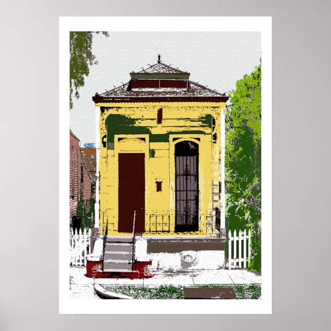 New Orleans Shot Gun Home Poster (Front)