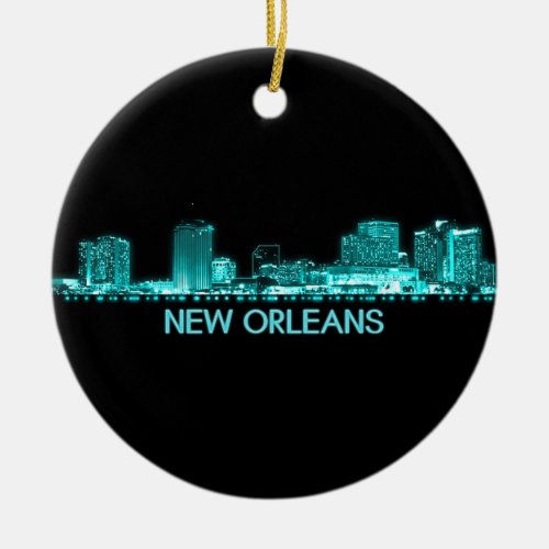 New Orleans Skyline Ceramic Ornament