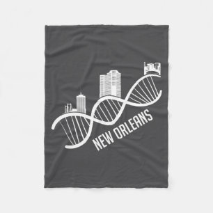 New Orleans Skyline City Louisiana Funny Gift Fleece Blanket
