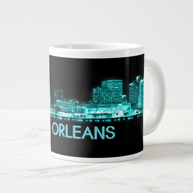 New Orleans Skyline Giant Coffee Mug (Front Right)