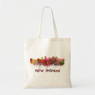 New Orleans skyline in watercolor Tote Bag
