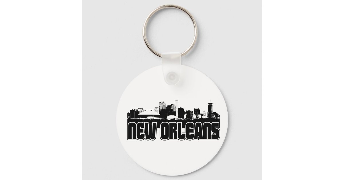 Zazzle Flag of New Orleans, Louisiana Keychain, Adult Unisex, Size: 2, White/Red/Midnight Blue