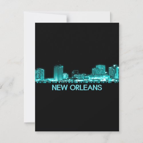New Orleans Skyline Thank You Card