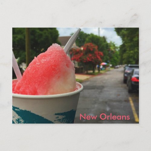 New Orleans Snoball Postcard _ Summer in NOLA