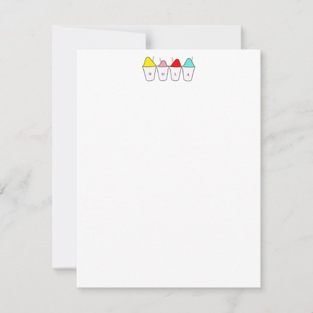 New Orleans Snowballs Note Card (Front)