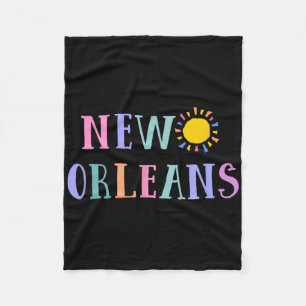 New Orleans Souvenir For Men Women Boys Girls Tour Fleece Blanket