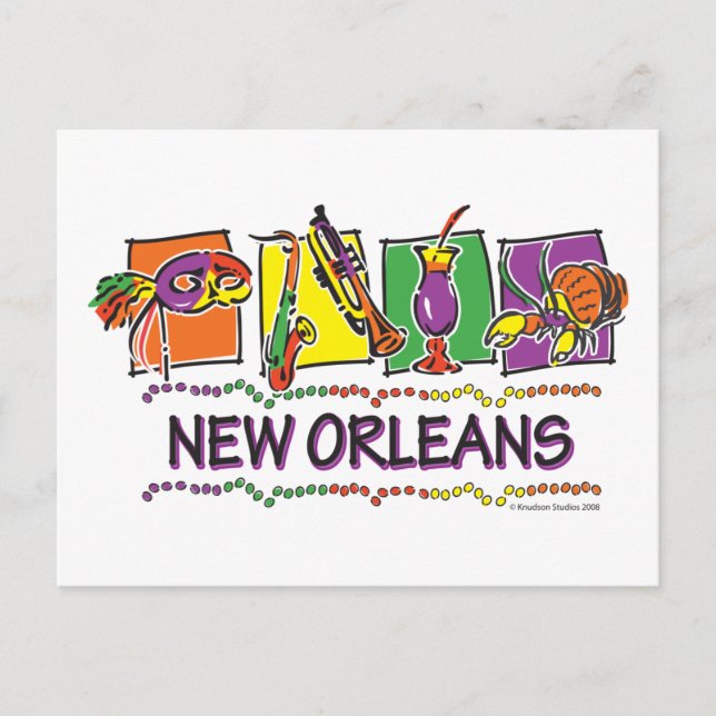 NEW-ORLEANS-SQUARES-eps copy Postcard (Front)