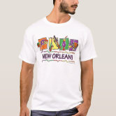 STRAVEL Classic Retro Vintage New Orleans Louisiana Big Easy Nola T-Shirt Black Large, Women's
