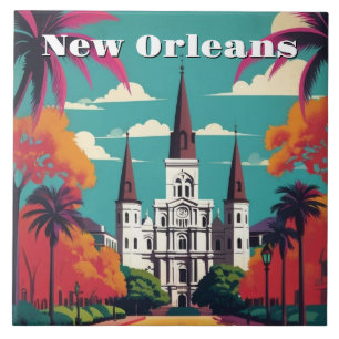 New Orleans St Louis Cathedral Ceramic Tile