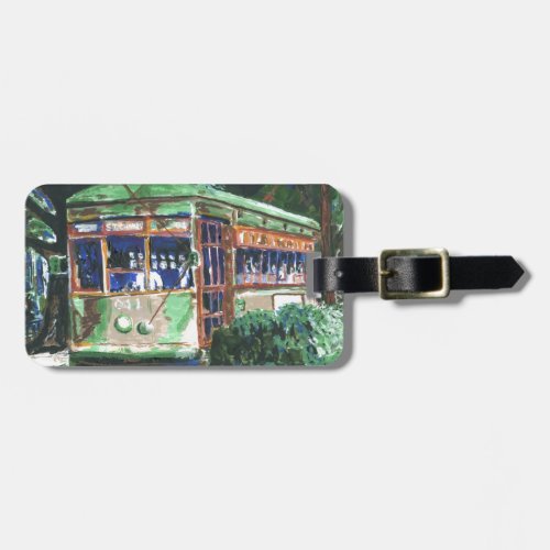 New Orleans Street Car Luggage Tag