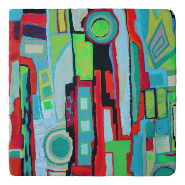New Orleans Street Marble Trivet (Front)