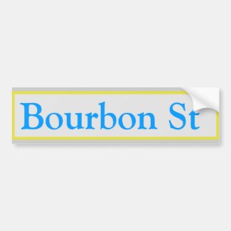 New Orleans Street Name Tiles, numbers, edit text, Bumper Sticker