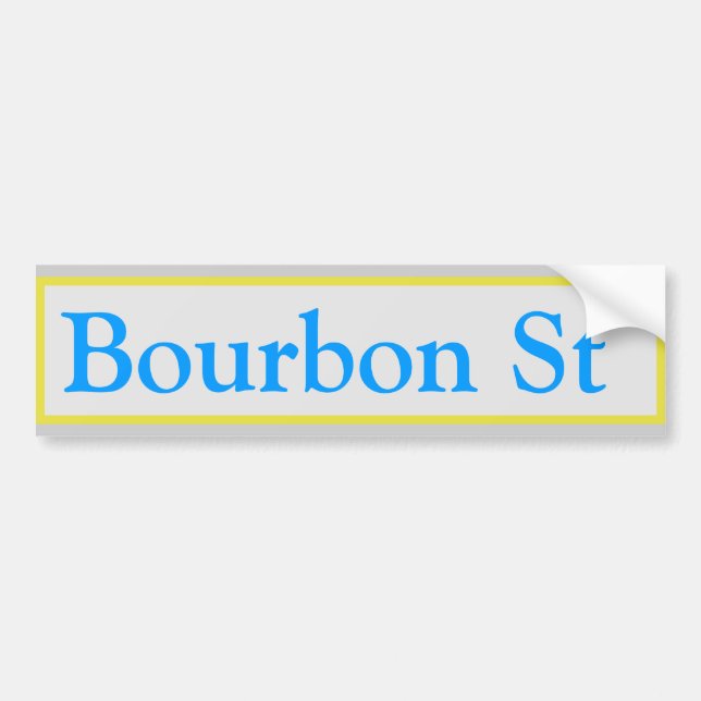 New Orleans Street Name Tiles, numbers, edit text, Bumper Sticker (Front)