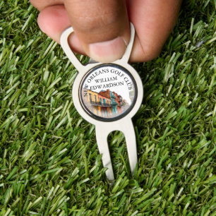 New Orleans Street Personalized Golf Club Name Divot Tool
