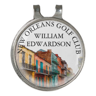 New Orleans Street Personalized Golf Club Name Hat Clip