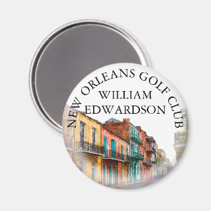 New Orleans Street Personalized Golf Club Name Magnet