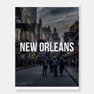 New Orleans Street Scene Art Print Vibrant Citys Foam Board