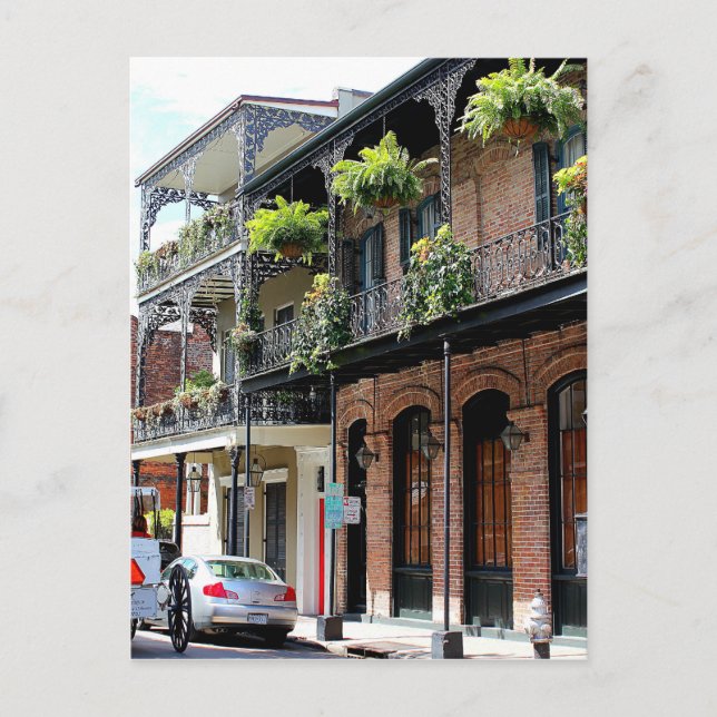 New Orleans Street Scene Postcard (Front)