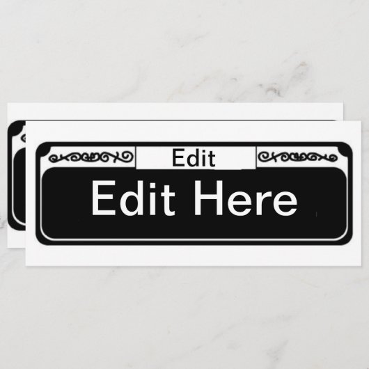 New Orleans Street Sign Blank (Front/Back)